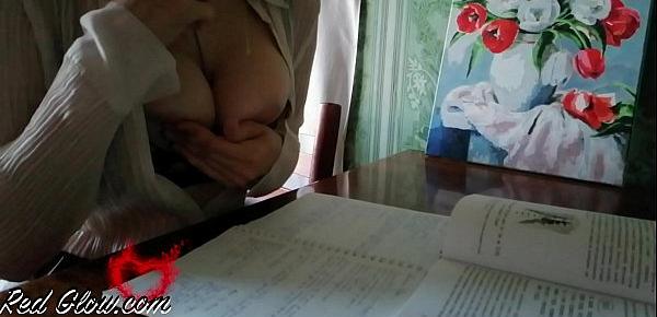  Sexy Schoolgirl Passionate Fingering and Rough Massage Boobs after Classes